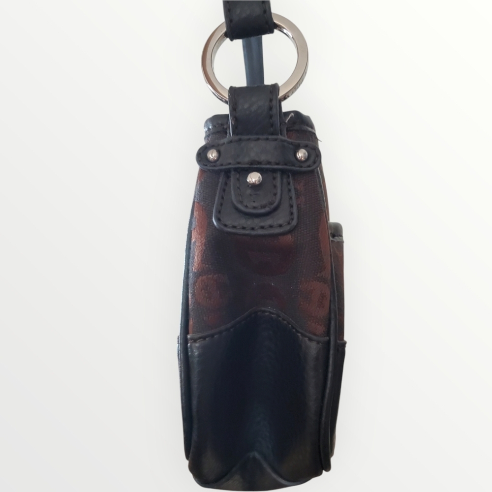 Etiene Aigner Brown Leather & Canvas with Signature Logo shoulder bag - Picture 3 of 11